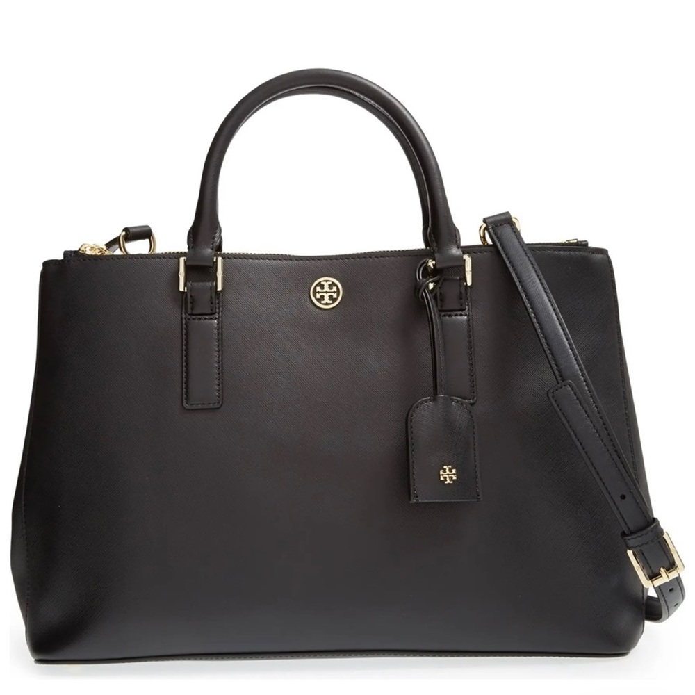 Tory Burch Robinson Double Zipper Mini tote shoulder bag